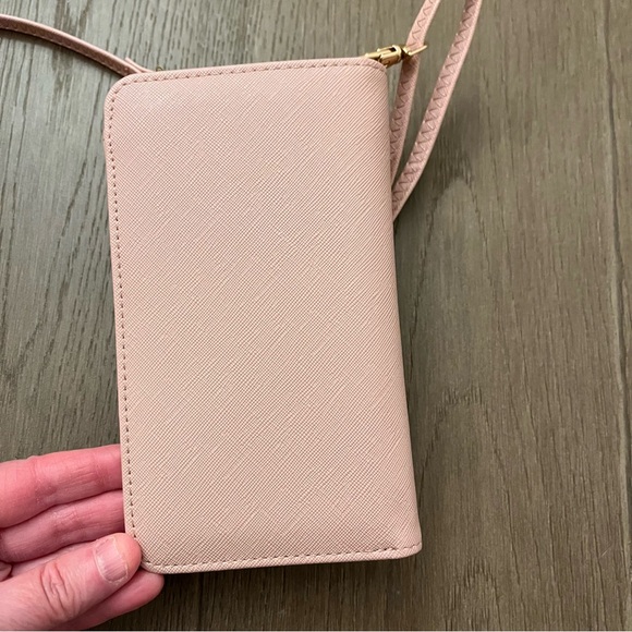 Salmon Colored Crossbody Cell Phone/Wallet Purse - Picture 6 of 14